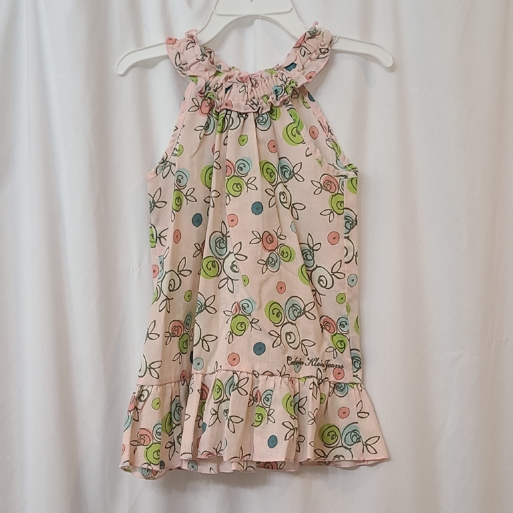Calvin Klein Jeans Pink Floral Kids Blouse